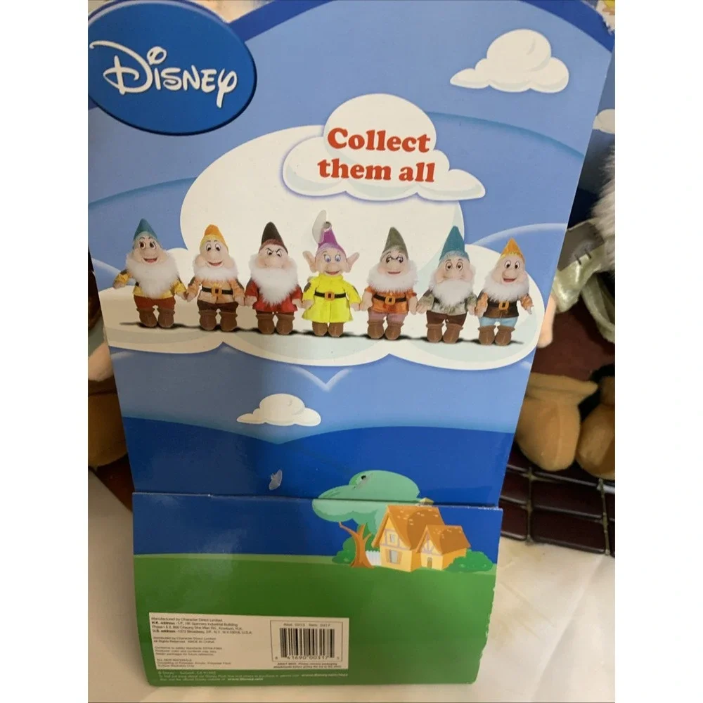 6 Walt Disney Snow White Seven Dwarfs Stuffed‎ Plush NEW On Card 11 Inch